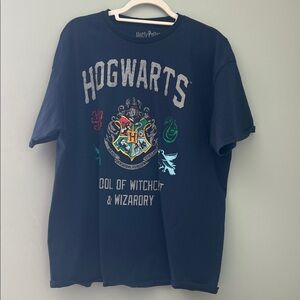 Hogwarts School of Witchcraft & Wizardry Harry Potter Graphic T-Shirt Men XL